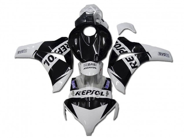 2008-2011 Honda CBR1000RR Motorcycle Fairings - White Glossy Black Repsol