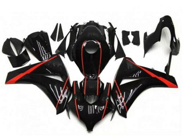2008-2011 Honda CBR1000RR Motorcycle Fairings - Glossy Black Red