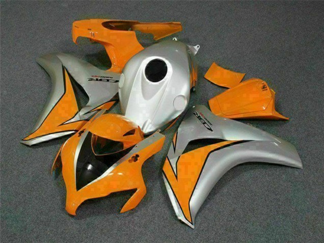 2008-2011 Honda CBR1000RR Motorcycle Fairings - Silver Orange