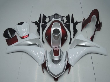 2008-2011 Honda CBR1000RR Motorcycle Fairings - White Silver Maroon Red
