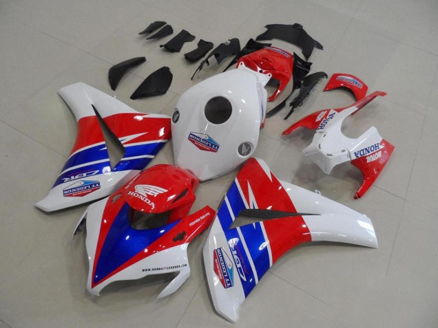 2008-2011 Honda CBR1000RR Motorcycle Fairings - White Red Blue TT Legends Motul