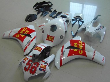 2008-2011 Honda CBR1000RR Motorcycle Fairings - White Red Yellow San Carlo 58