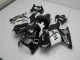 2008-2012 Kawasaki EX250 Motorcycle Fairings - Glossy Black White West