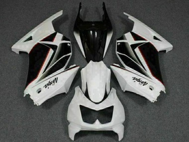 2008-2012 Kawasaki EX250 Motorcycle Fairings - White Black Ninja