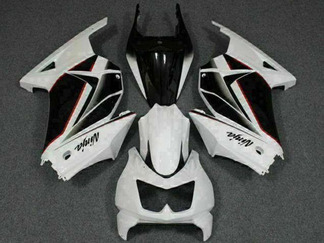 2008-2012 Kawasaki EX250 Motorcycle Fairings - White Black Ninja