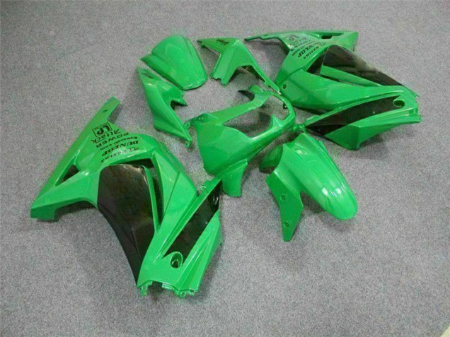 2008-2012 Kawasaki EX250 Motorcycle Fairings - Green Black