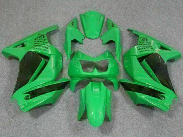 2008-2012 Kawasaki EX250 Motorcycle Fairings - Green Black