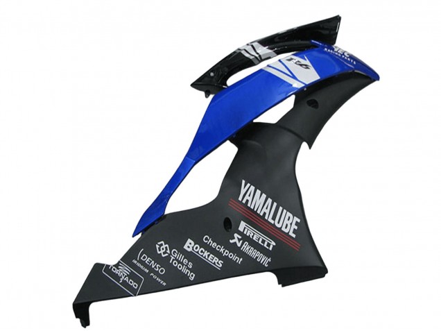 2008-2016 Yamaha YZF R6 Motorcycle Fairings - White Blue Matte Black Yamalube