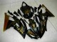2008-2016 Yamaha YZF R6 Motorcycle Fairings - Glossy Black Gold Flame