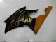 2008-2016 Yamaha YZF R6 Motorcycle Fairings - Glossy Black Gold Flame