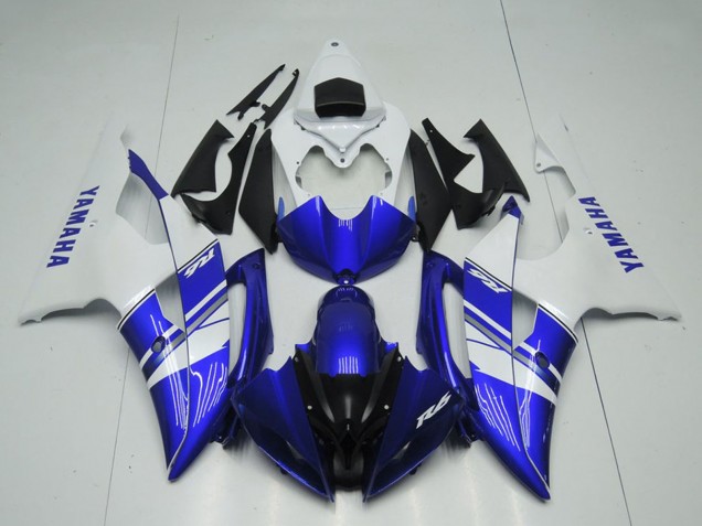 2008-2016 Yamaha YZF R6 Motorcycle Fairings - White Blue Black OEM Style