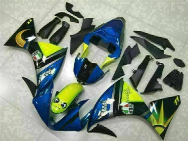 2009-2011 Yamaha YZF R1 Motorcycle Fairings - Blue Yellow Shark