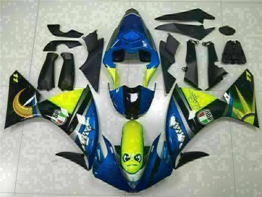 2009-2011 Yamaha YZF R1 Motorcycle Fairings - Blue Yellow Shark