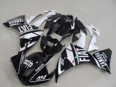 2009-2011 Yamaha YZF R1 Motorcycle Fairings - White Black Motul Fiat