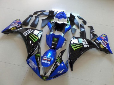 2009-2011 Yamaha YZF R1 Motorcycle Fairings - White Blue Black Green Monster Yamalube Graves
