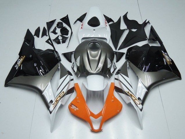 2009-2012 Honda CBR600RR Motorcycle Fairings - White Silver Orange Glossy Black