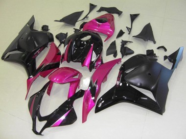 2009-2012 Honda CBR600RR Motorcycle Fairings - Pink Glossy Black Matte Black