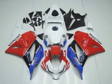 2009-2012 Honda CBR600RR Motorcycle Fairings - White Red Blue Glossy Black Motul