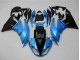 2009-2012 Kawasaki ZX6R Motorcycle Fairings - Light Blue Glossy Black