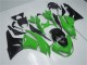 2009-2012 Kawasaki ZX6R Motorcycle Fairing Kits - Green Glossy Black