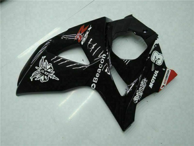 2009-2016 Suzuki GSXR 1000 Motorcycle Fairings - Glossy Black Red Beacon Motul