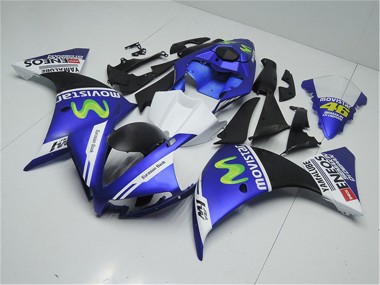 2012-2014 Yamaha YZF R1 Motorcycle Fairings - Blue White Black Green MoviStar Yamalube ENEOS