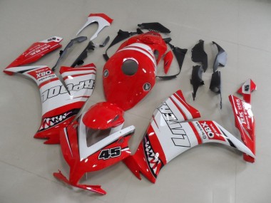 2012-2016 Honda CBR1000RR Motorcycle Fairings - White Red Liverpool 45
