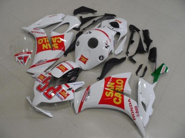 2012-2016 Honda CBR1000RR Motorcycle Fairing - White Red Yellow San Carlo