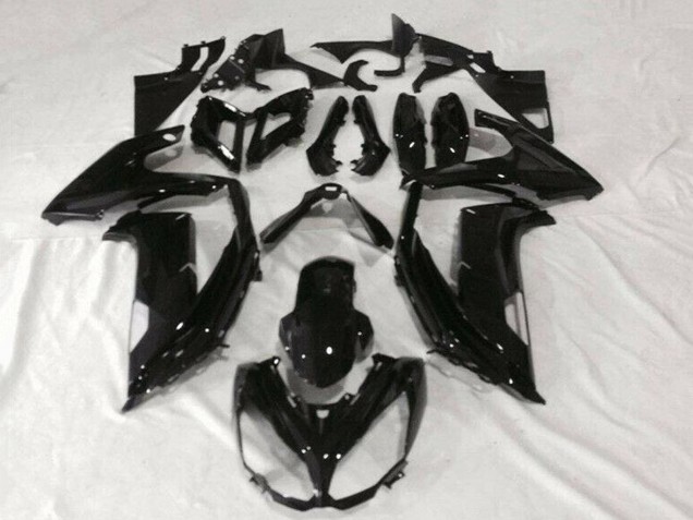 2012-2016 Kawasaki EX650 Motorcycle Fairings - Glossy Black
