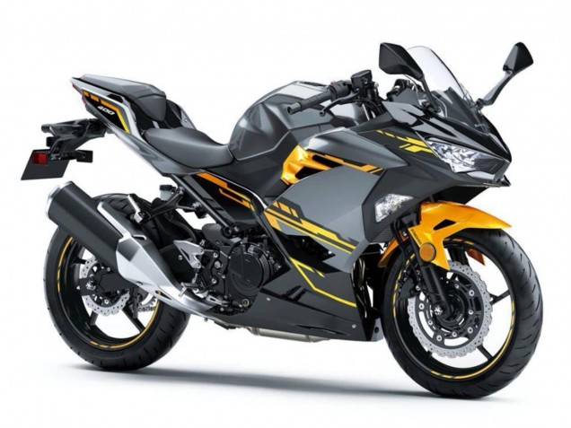 2018-2024 Kawasaki EX400 Motorcycle Fairings - Black Grey Orange