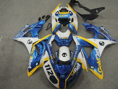 2009-2014 BMW S1000RR Motorcycle Fairings - White Yellow Blue GoldBet 112