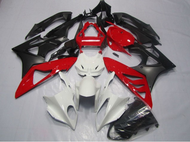2009-2014 BMW S1000RR Abs Fairings - White Red Matte Black