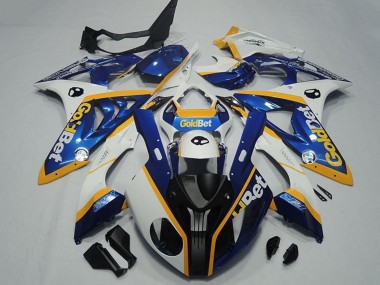 2009-2014 BMW S1000RR Motorcycle Fairings - White Yellow Blue Matte Black GoldBet