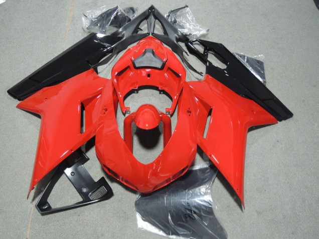 2007-2014 Ducati 1098 Motorcycle Fairings - Red Black