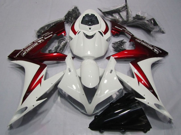 2004-2005 Honda CBR1000RR Motorcycle Fairings - White Red