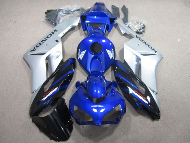2004-2005 Honda CBR1000RR Motorcycle Fairing - Silver Blue Glossy Black
