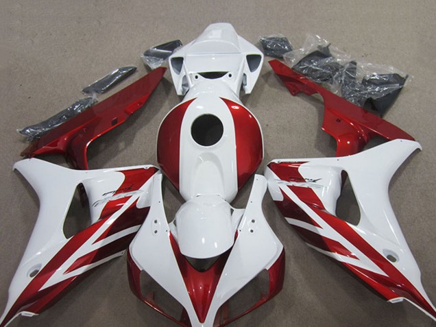 2006-2007 Honda CBR1000RR Motorcycle Fairing Kits - White Red