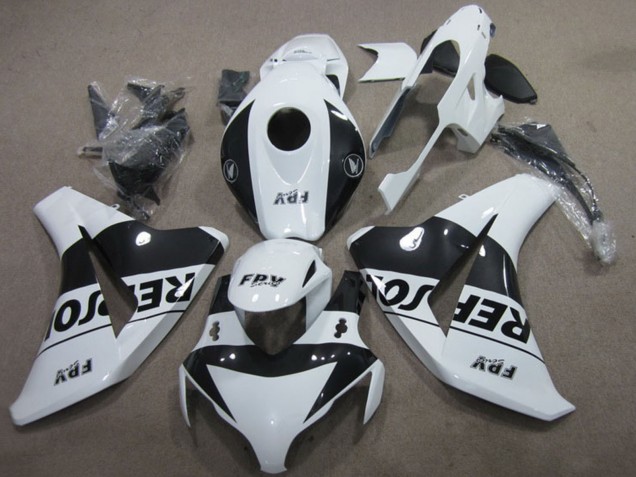 2008-2011 Honda CBR1000RR Motorcycle Fairing Kits - White Glossy Black Repsol
