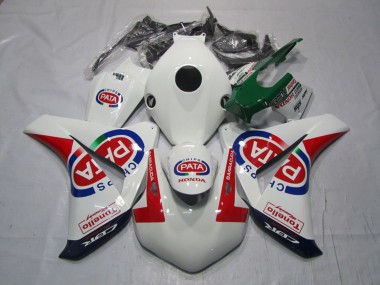 2008-2011 Honda CBR1000RR Motorcycle Fairings - White Red Blue Pata