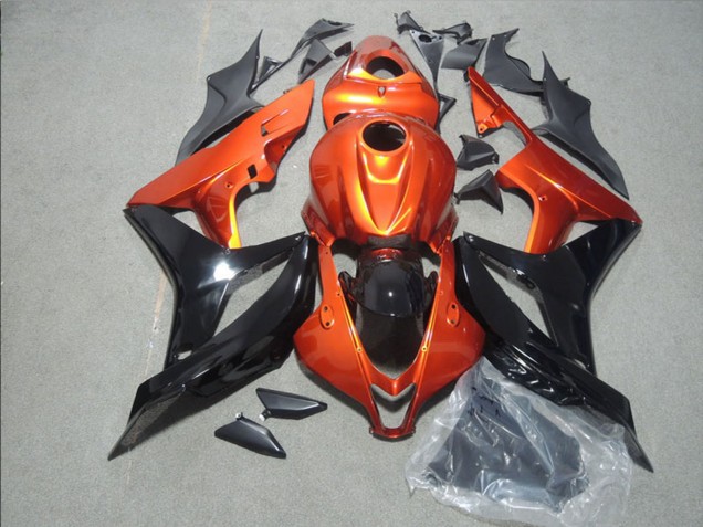 2008-2011 Honda CBR1000RR Motorcycle Fairing - Orange Glossy Black
