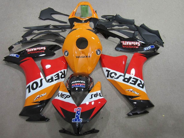 2012-2016 Honda CBR1000RR Motorcycle Fairings - Orange White Red Glossy Black Repsol 1