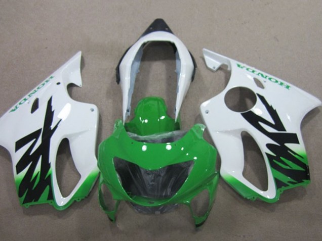 1999-2000 Honda CBR600 F4 Motorcycle Fairings - White Green