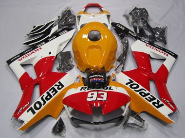2013-2023 Honda CBR600RR Motorcycle Fairing - Orange White Red Glossy Black Repsol 93