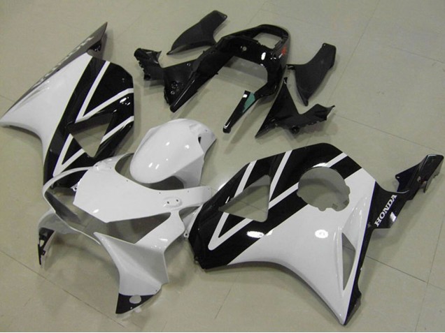 2002-2003 Honda CBR900RR 954 Motorcycle Fairing - White Glossy Black