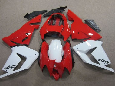 2004-2005 Kawasaki ZX10R Motorcycle Fairings - Red White Ninja
