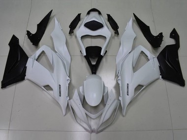 2013-2018 Kawasaki ZX6R Motorcycle Fairings - White Black 636