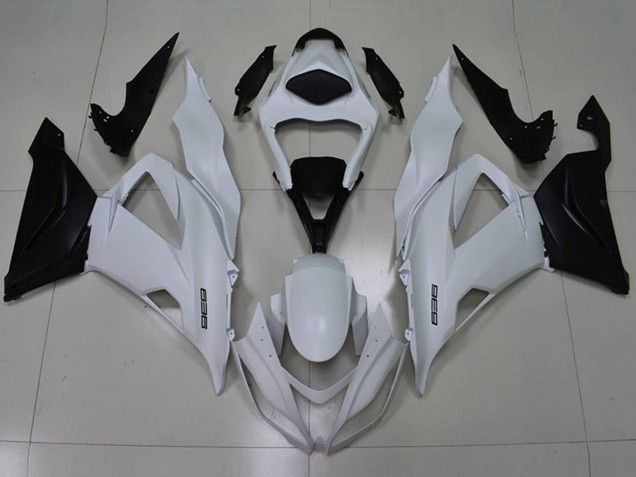2013-2018 Kawasaki ZX6R Motorcycle Fairings - White Black 636