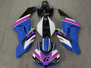 2004-2005 Honda CBR1000RR Motorcycle Fairings - White Blue Purple Yellow Glossy Black 6