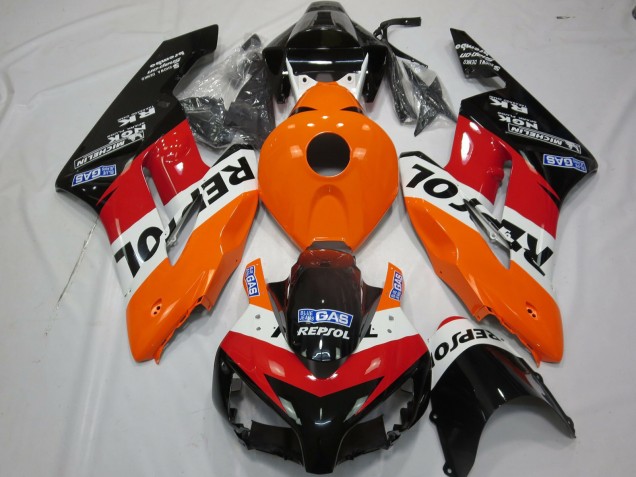 2004-2005 Honda CBR1000RR Motorcycle Fairings Kit - Orange White Red Glossy Black Repsol
