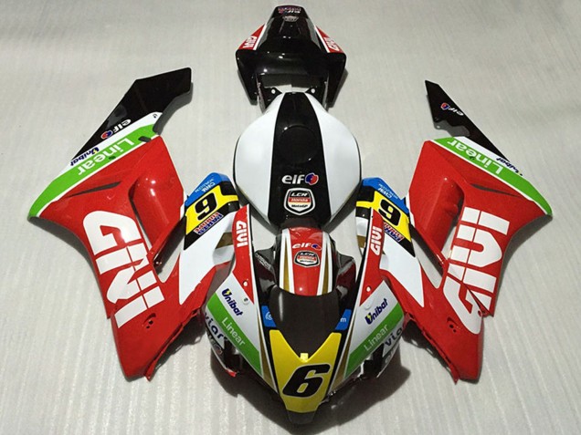 2004-2005 Honda CBR1000RR Motorcycle Fairings - White Red Green Yellow Glossy Black Givi 6